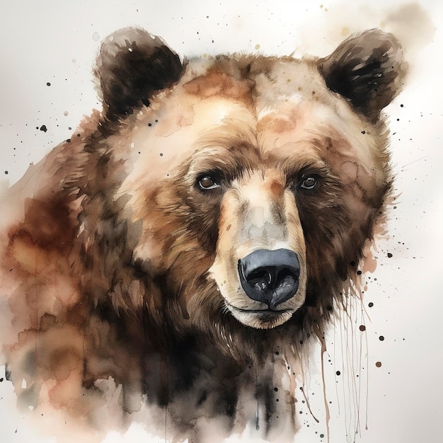 Photo brown bear generate ai