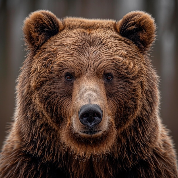 Brown bear king of the forest AI generated image