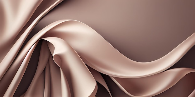 A brown and beige background with flowing fabric generative AI