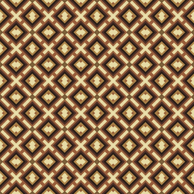 茶色とベージュの背景に正方形と正方形のパターン。