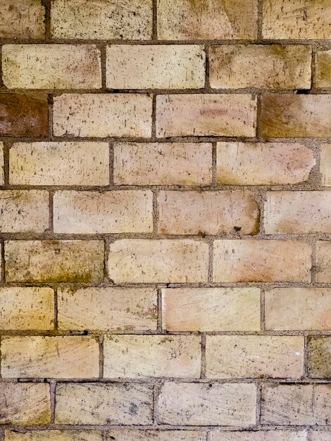 Brown beige brick wall grunge textured backdrop background stock photo