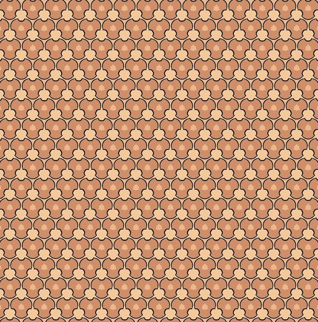 A brown and beige pattern with a circle and the word love on it.