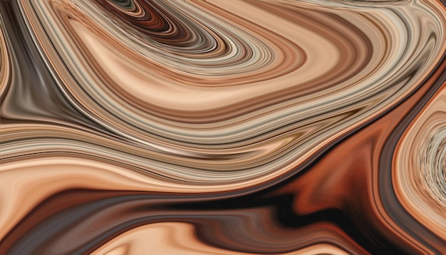 A brown and black background with a brown and white swirly pattern.