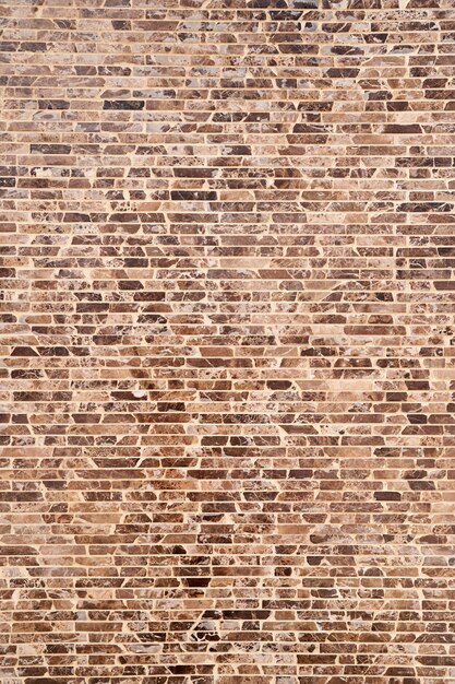 Brown and black brick wall closeup