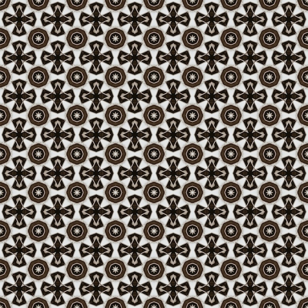 A brown and black floral pattern with a circle pattern.