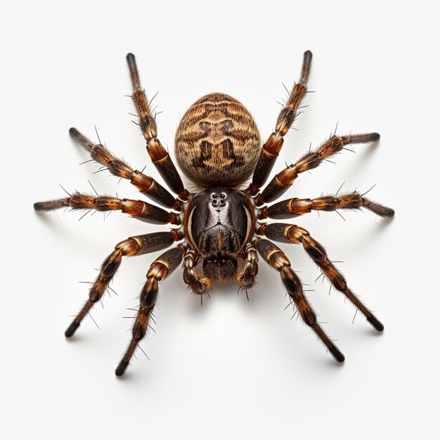 Photo a brown and black spider