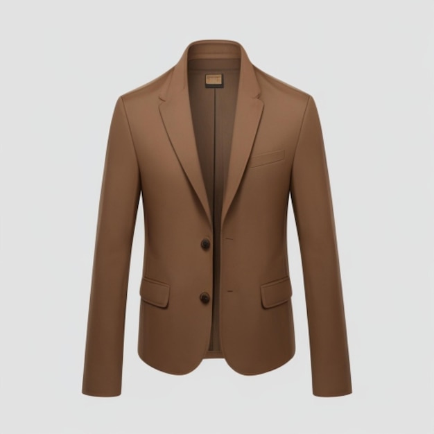 A brown blazer made from a single piece of fabric