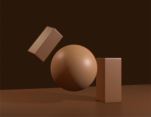 brown block 3d design background