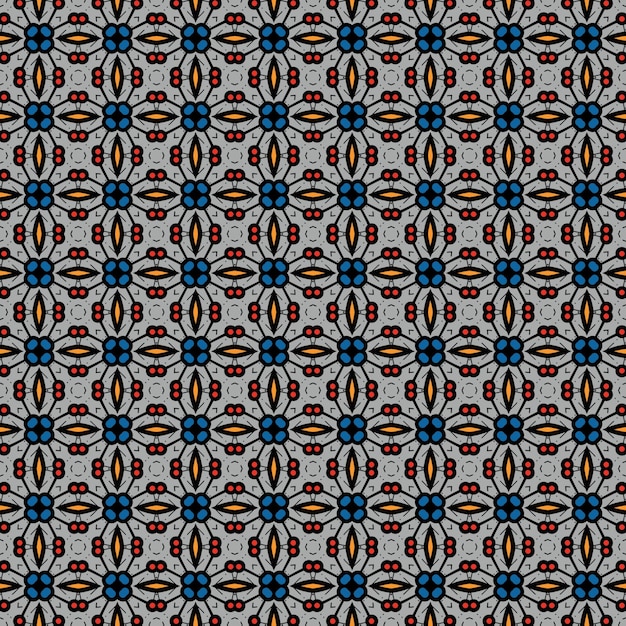 A brown and blue pattern with a flower pattern.