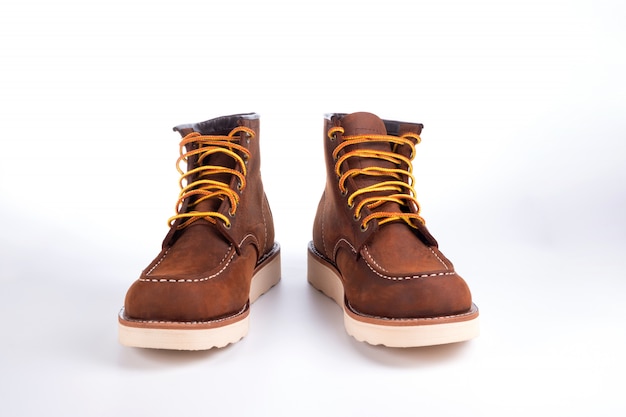 Brown boot isolated