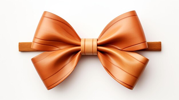 Photo brown bow tie on white background