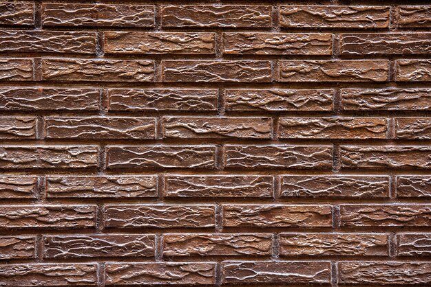 Brown brick wall surface