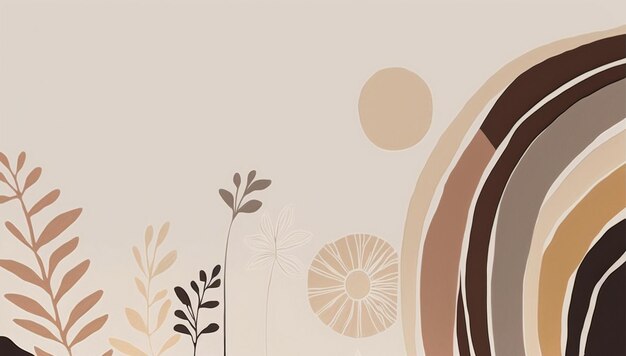 Photo a brown and brown background with a floral pattern and the word love.