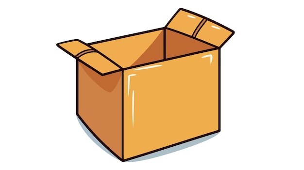 Foto scatola di cartone marrone pacchetto di cartone su sfondo bianco