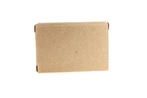 Brown cardboard box on a white background.