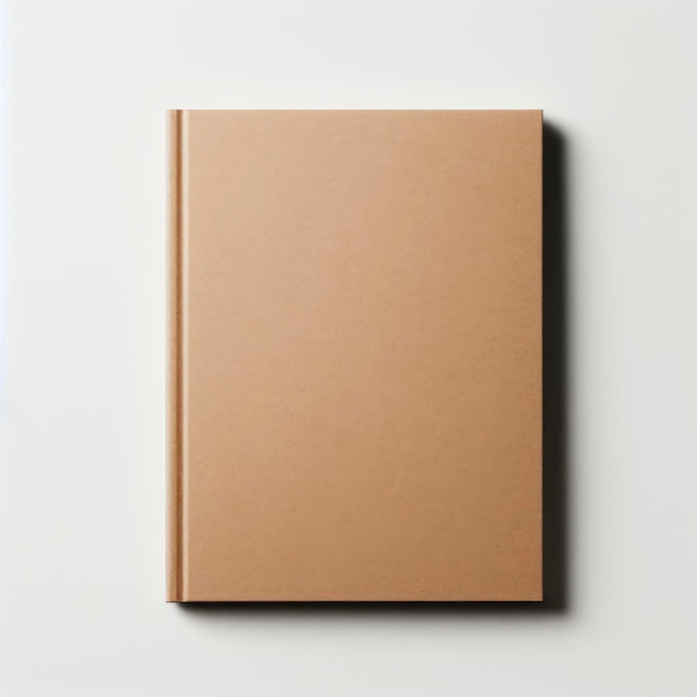 Brown Cardboard paper mockup piece isolated on white background ai generative