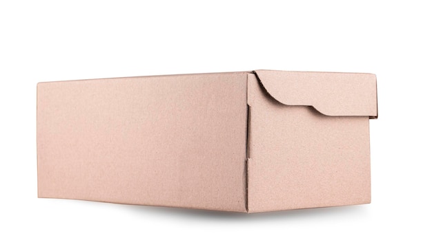 Brown cardboard shoes box