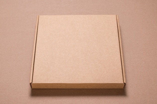 Brown Carton Cardboard box, mock up, copy space