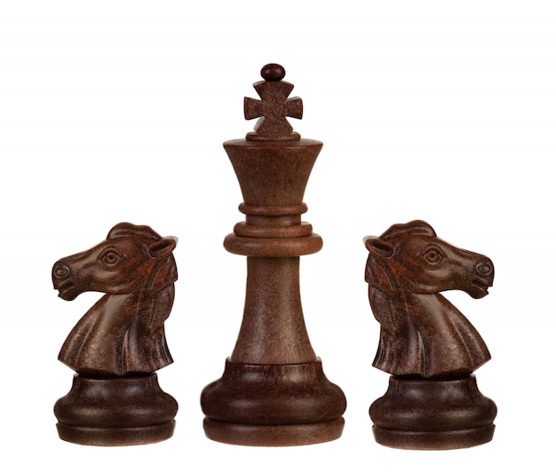 Brown chess pieces