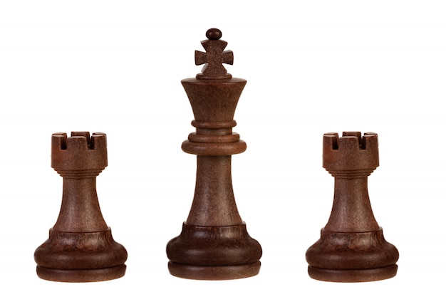 Brown chess pieces