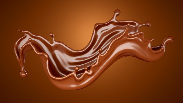 Brown chocolate splash.