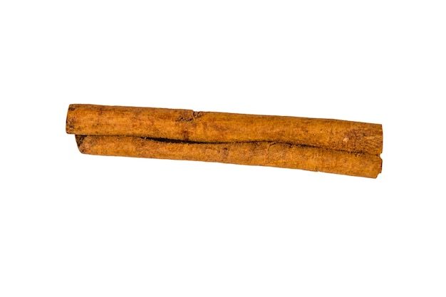 Brown cinnamon stick isolated on a white background