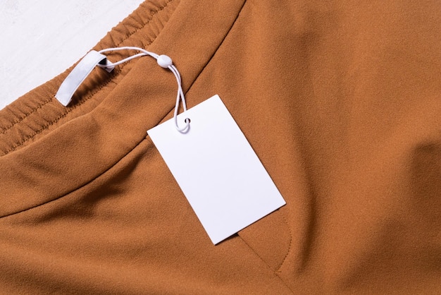 Brown Clothing Paper Tag Fabric Label