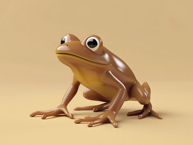 Brown coated frog hops into the scene