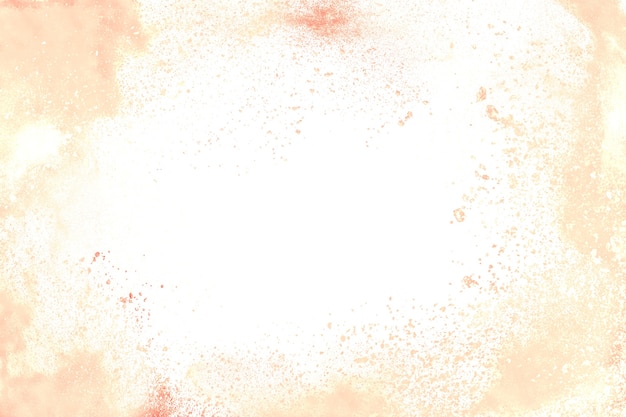 Brown color powder explosion on white background