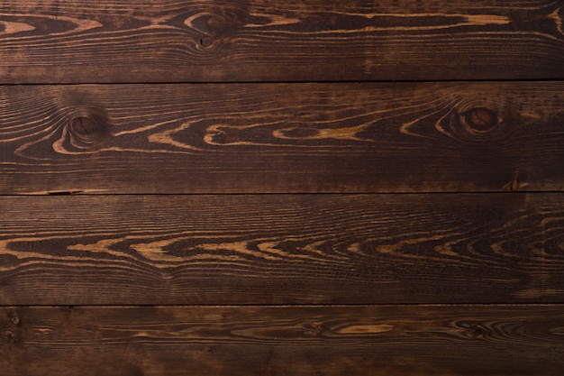 Brown colored wood background.