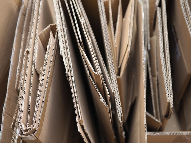 Brown corrugated cardboard packets