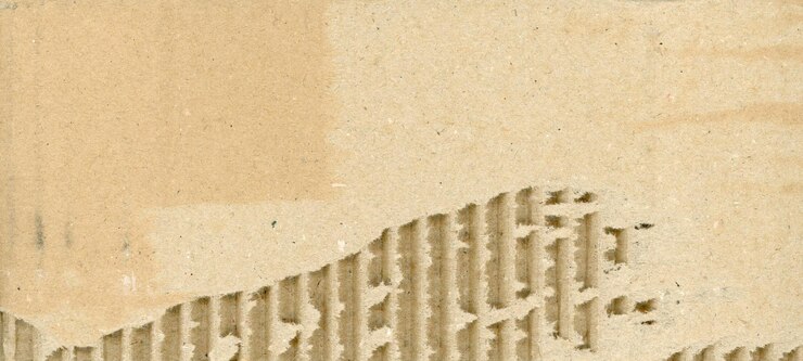 Brown corrugated cardboard texture background