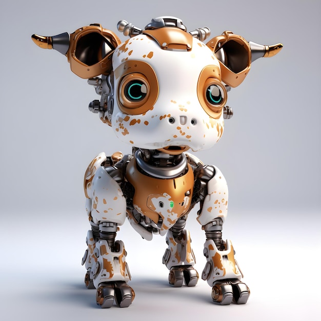 Brown cow robotic prototype generative ai generated technology