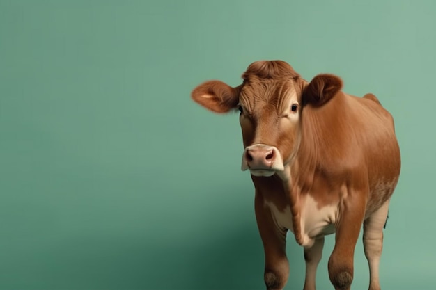 A brown cow with a white nose and a brown nose