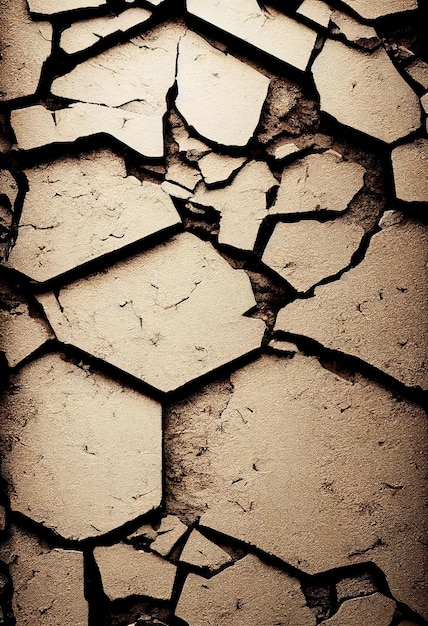 Photo brown cracked soil surface abstract background
