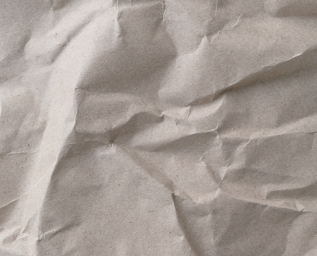 Brown crumpled paper texture background