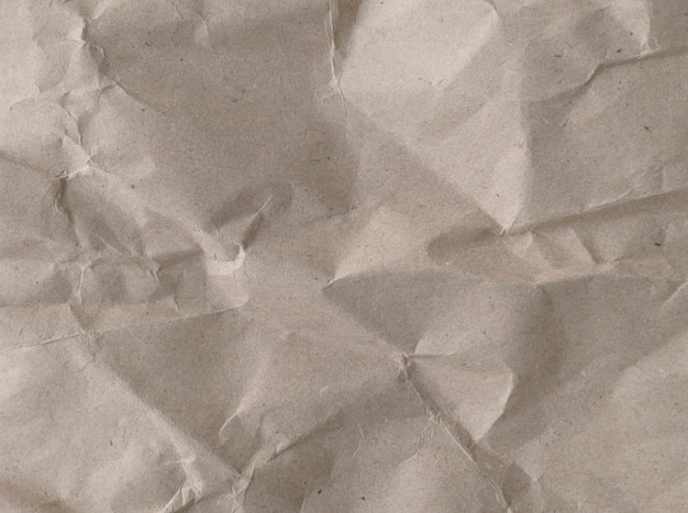 Brown crumpled paper texture background