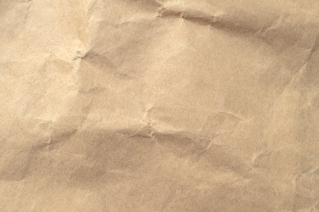 Brown crumpled paper texture for backgrounds.