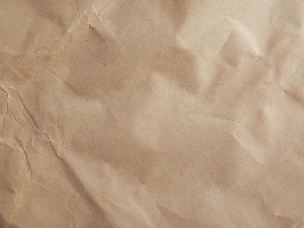 Photo brown crumpled paper in vintage style