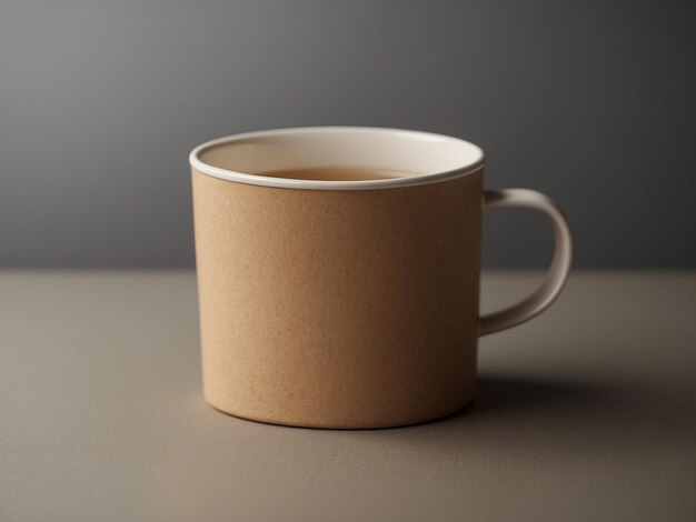 Photo a brown cup with a handle