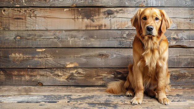 Brown Dog Sitting on Wooden Floor