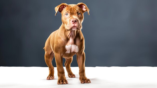 Brown Dog Standing on White Floor