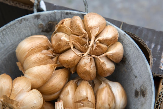 Brown Dried Garlics