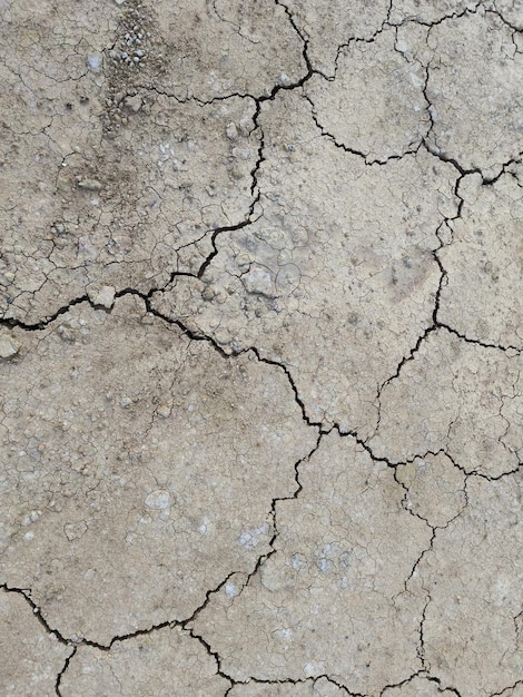 Foto suolo secco marrone o deserto tessuto del suolo fessurato sfondo terreno arido riscaldamento della terra