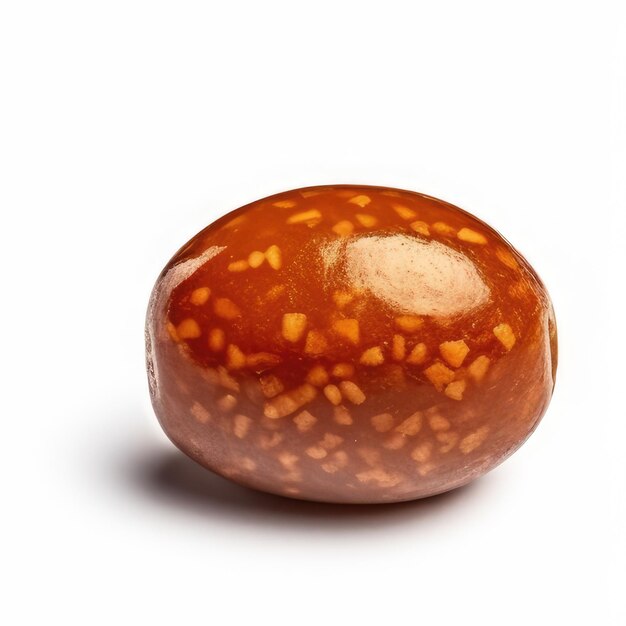 Photo a brown egg with brown spots on it