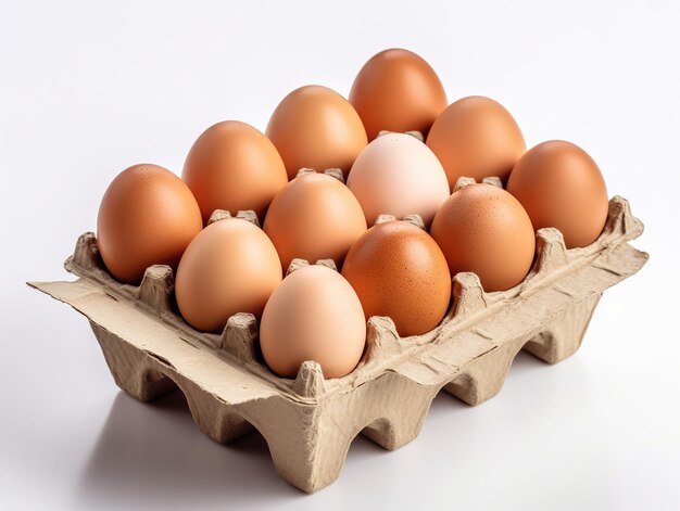 brown eggs isolated