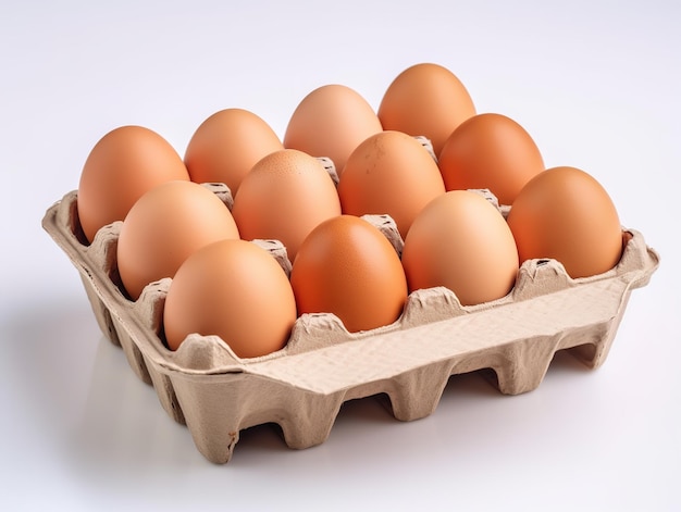 brown eggs isolated