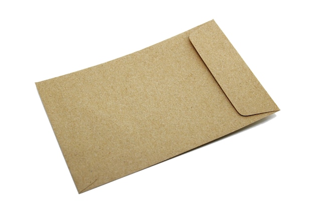 brown envelope isolate on white background 