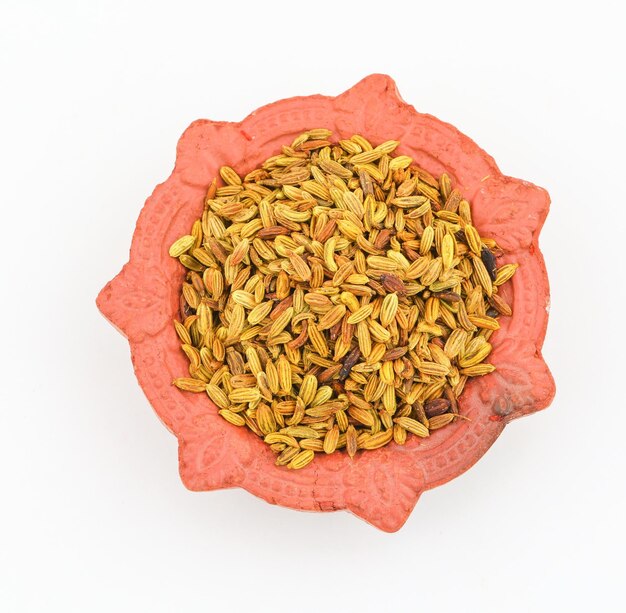 Photo brown fennel seeds