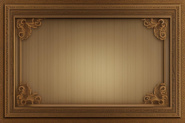 A brown frame with a gold border and the word love on it